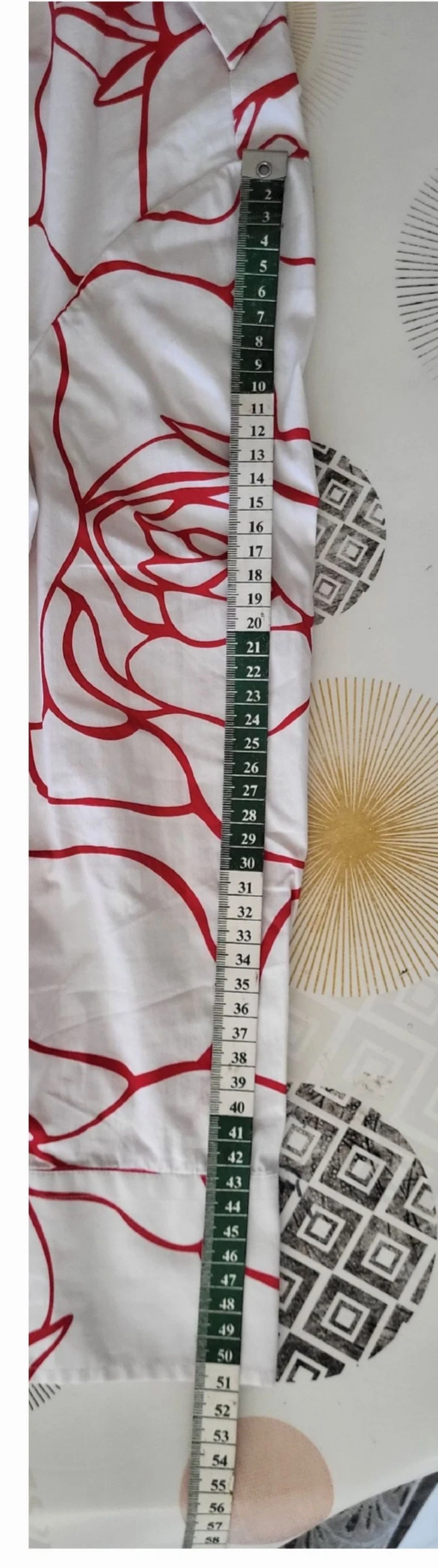 Phard Diamond Blusa TS/TFr36 - Manga 3/4-Branco&Vermelho- Gola V e Decote nas Costas – photo 14